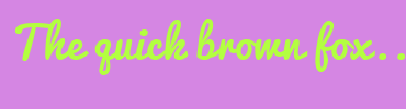 Image with Font Color B3FF40 and Background Color D586E3